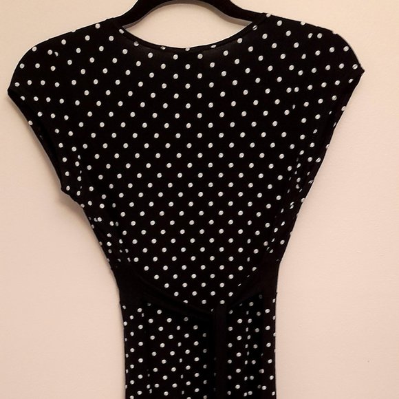 Black and White Polka Dot Dress by Simons Size S - Picture 2 of 7